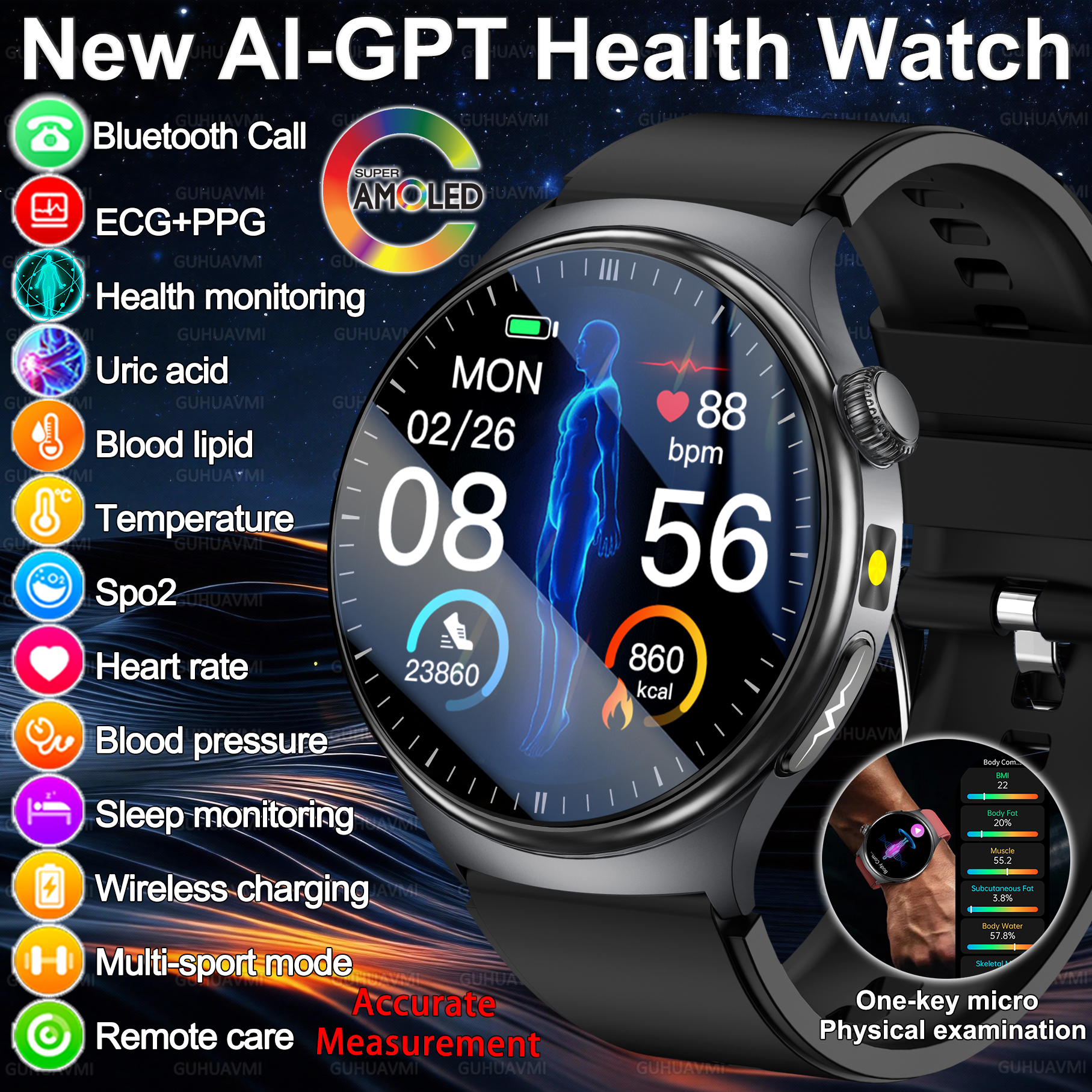 Industrial Laser Beam - 2026 New Accurate Diagnosis Smart Watch