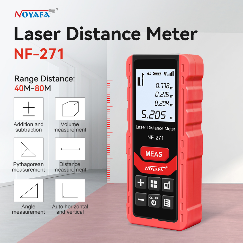 Industrial Laser Tape Measure - NOYAFA NF-271 Laser Rangefinder 40M Laser