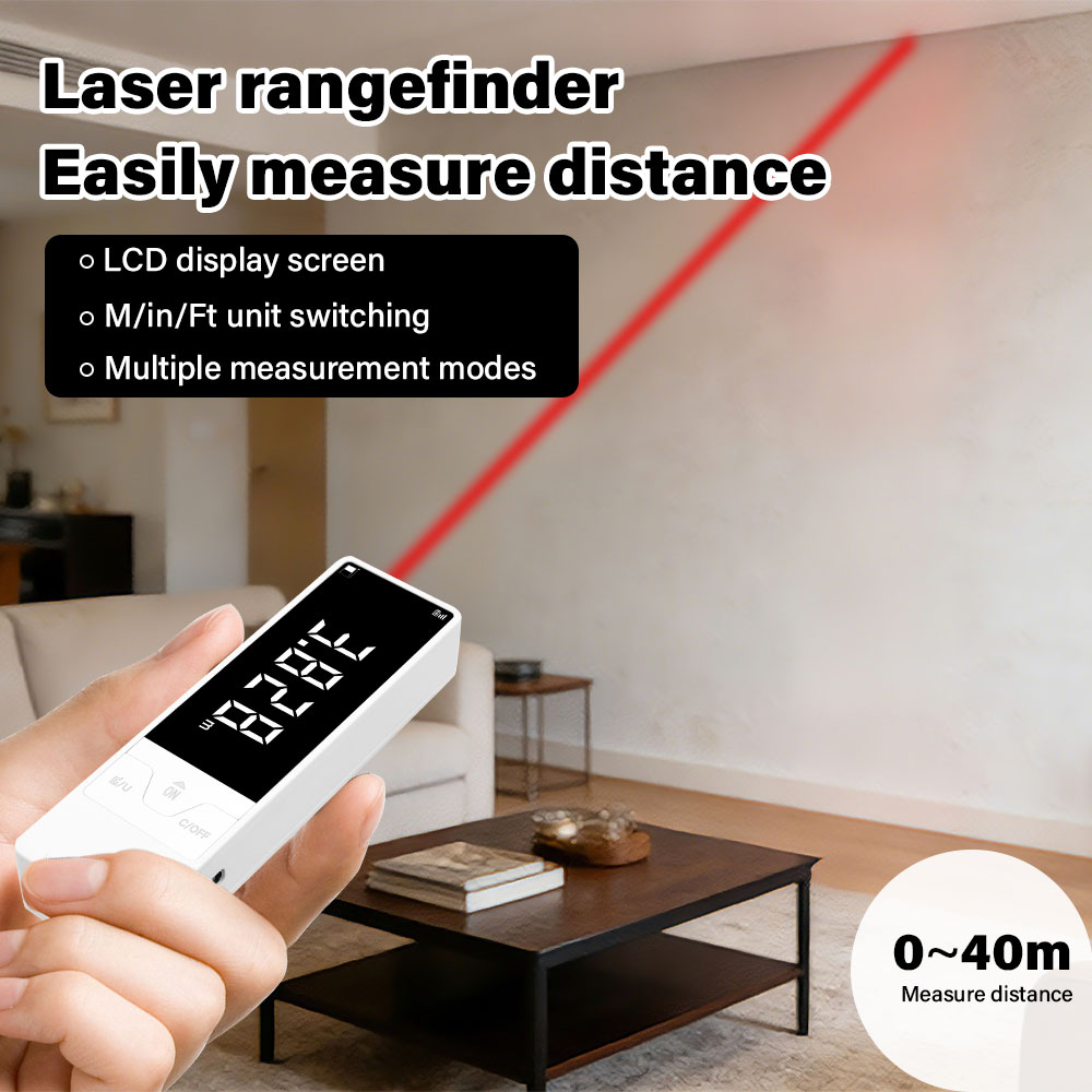 Industrial Laser Tape Measure - Mini Laser Distance Meter 40M Measure