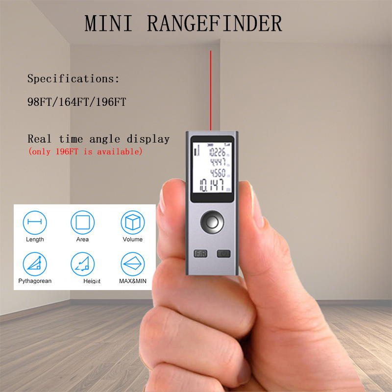 Mini Laser Rangefinder Digital - Industrial Laser Tape Measure reseña y precio
