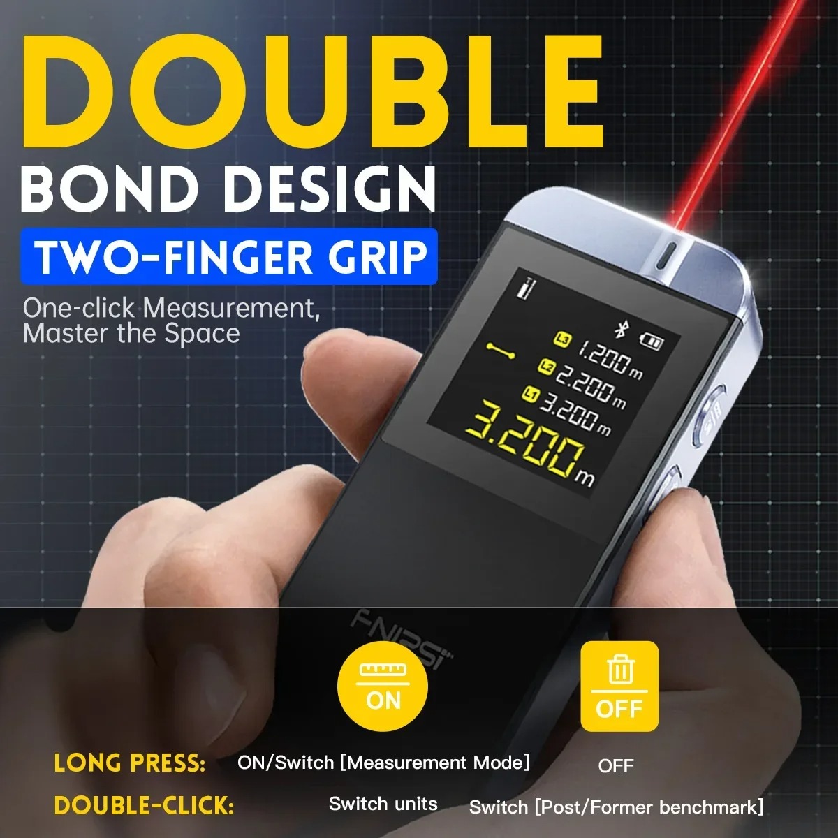 FNIRSI-IR40 Smart Laser Rangef - Industrial Laser Tape Measure reseña y precio