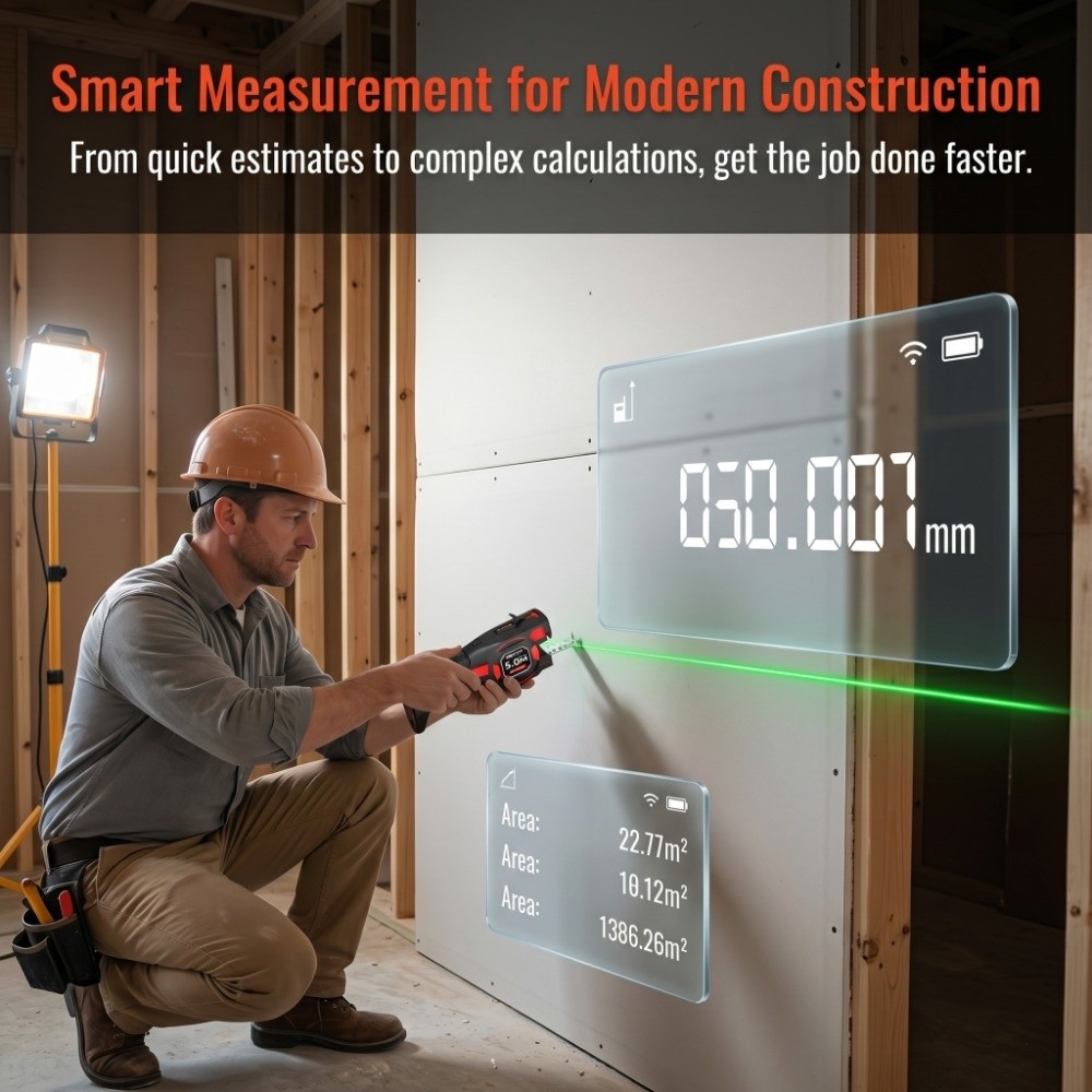 3-in-1 Laser Tape Measure Retr - Industrial Laser Tape Measure reseña y precio