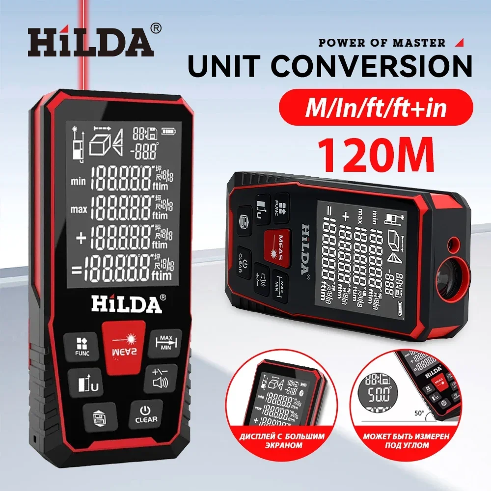 HILDA Laser Distance 50M/100M/ - Industrial Laser Tape Measure reseña y precio