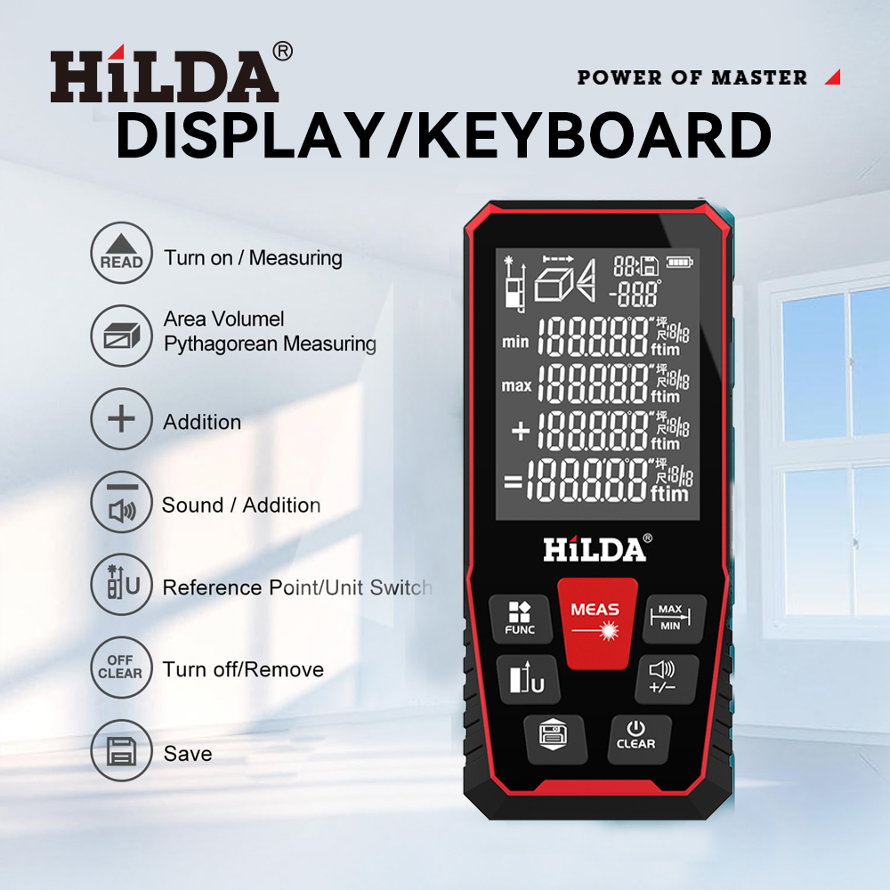 HILDA Laser Distance 50M/100M/ - Industrial Laser Tape Measure reseña y precio