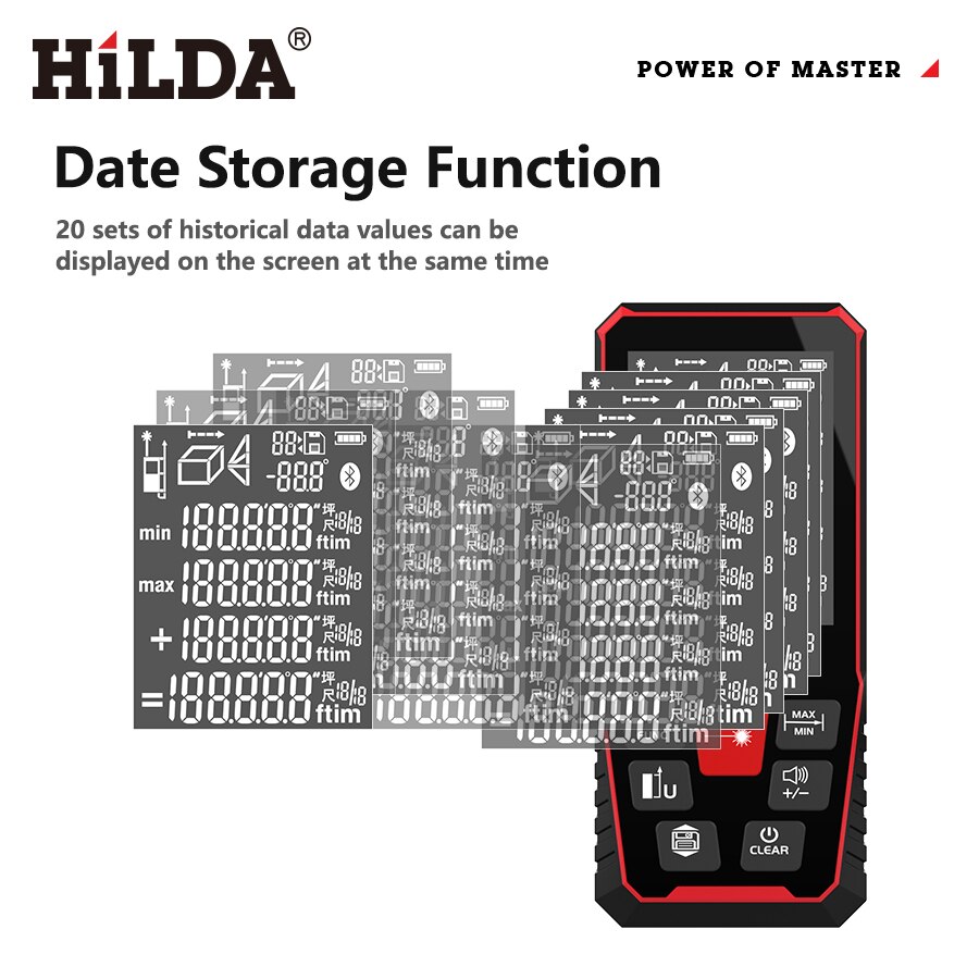 HILDA Laser Distance 50M/100M/ - Industrial Laser Tape Measure reseña y precio