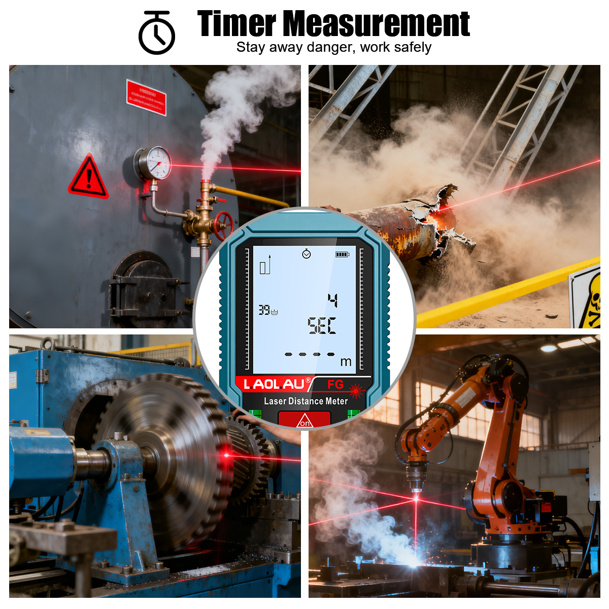 Laser Meter Digital Tape Timer - Industrial Laser Tape Measure reseña y precio