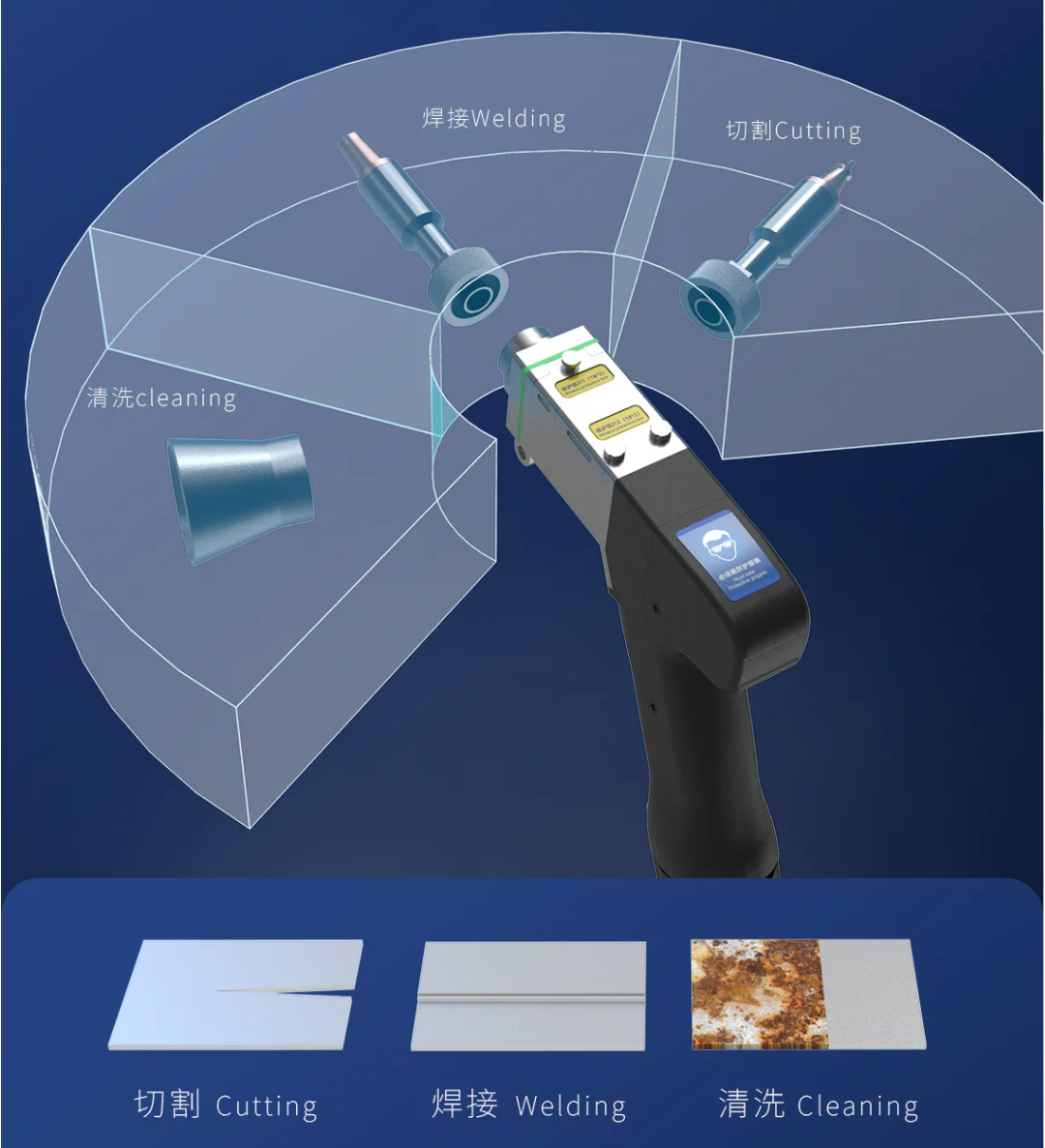 HGTECH 3-in-1 Handheld Laser W - Industrial Laser Welding Machine Hand Held reseña y precio