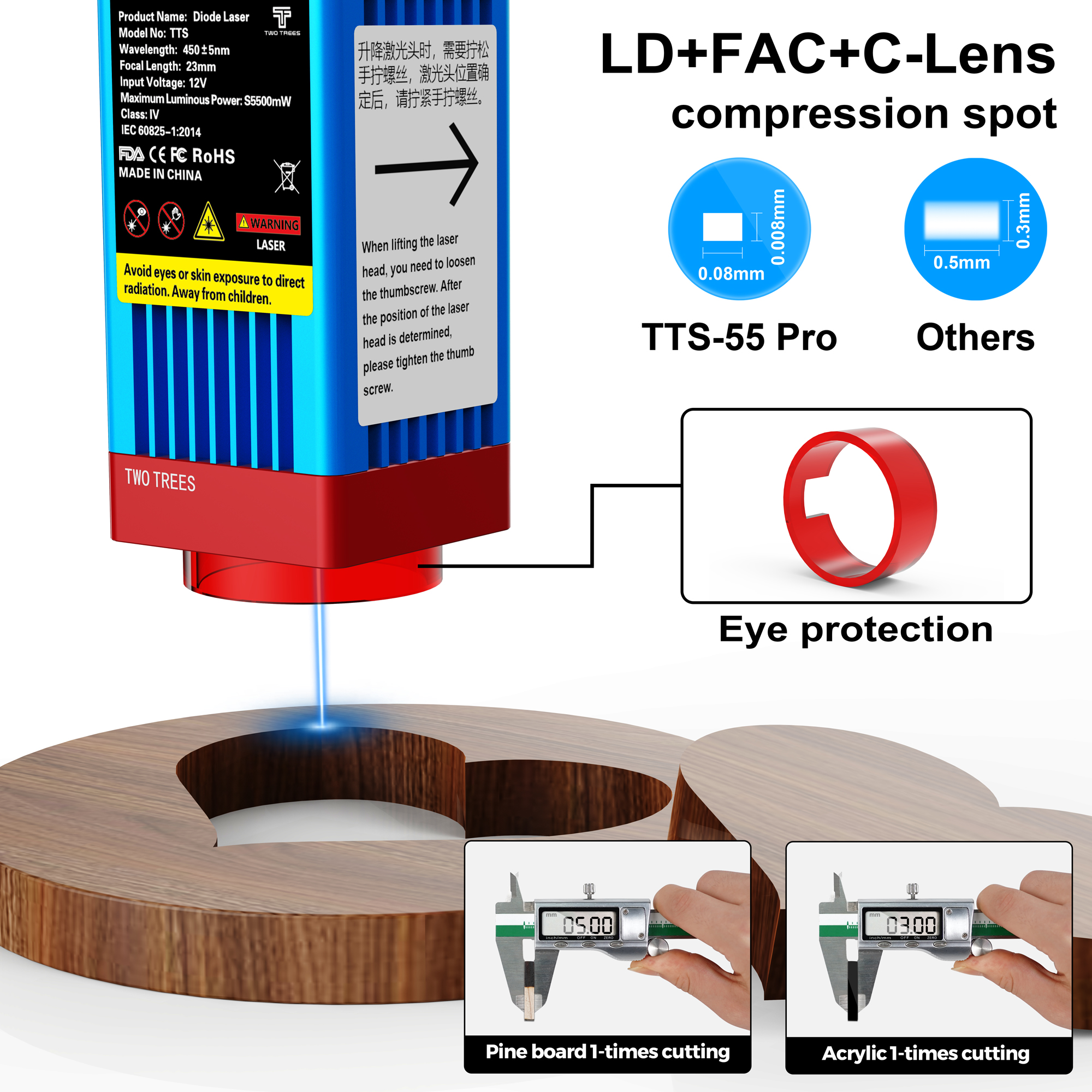 TWOTREES TTS-55 Laser Engravin - Laser Marking Machine reseña y precio