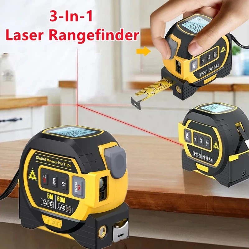 Laser Tape Measure 3 In 1 Digi - Industrial Laser Tape Measure reseña y precio