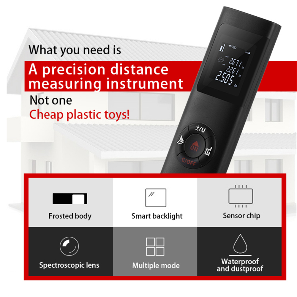 40M Laser Distance Meter Laser - Industrial Laser Tape Measure reseña y precio