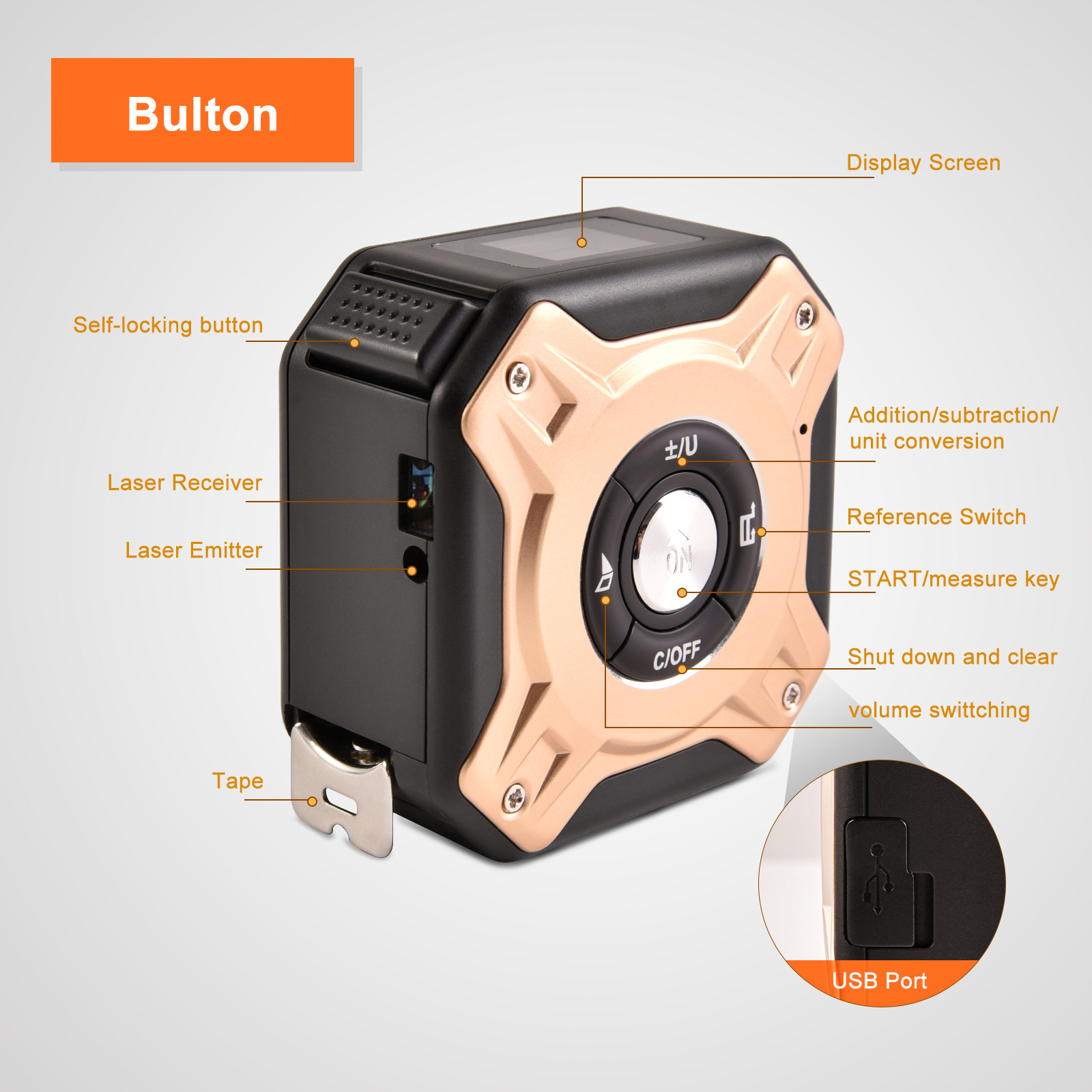 M/IN/FT High Precision Laser R - Industrial Laser Tape Measure reseña y precio