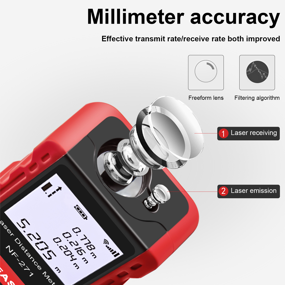 NOYAFA NF-271 Laser Rangefinde - Industrial Laser Tape Measure reseña y precio