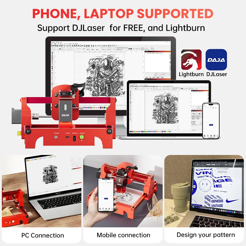 DAJA A7 Laser Engraver 5W Mini - Laser Marking Machine reseña y precio