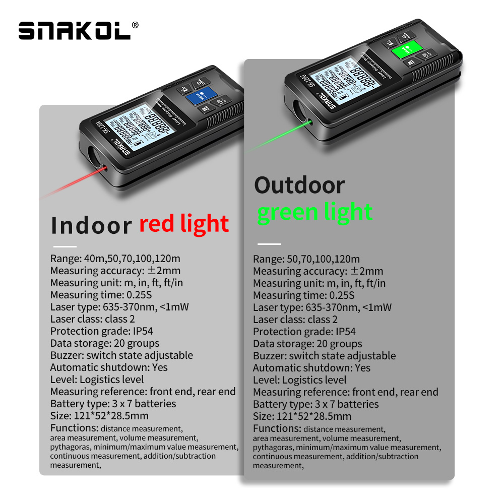 Snakol Laser Distance Meter 40 - Industrial Laser Tape Measure reseña y precio