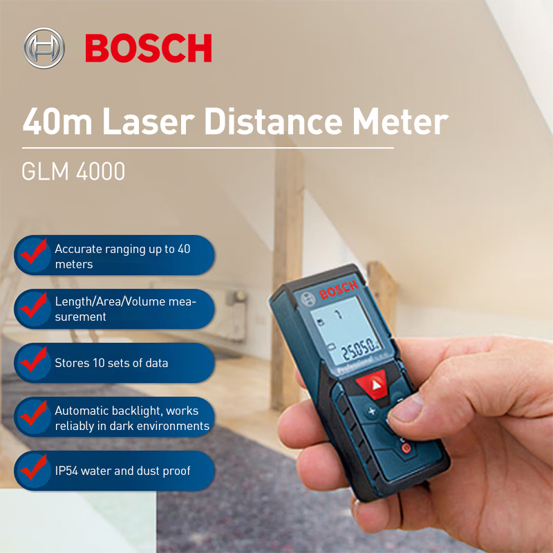 Bosch GLM 4000 Laser RangeFine - Industrial Laser Tape Measure reseña y precio