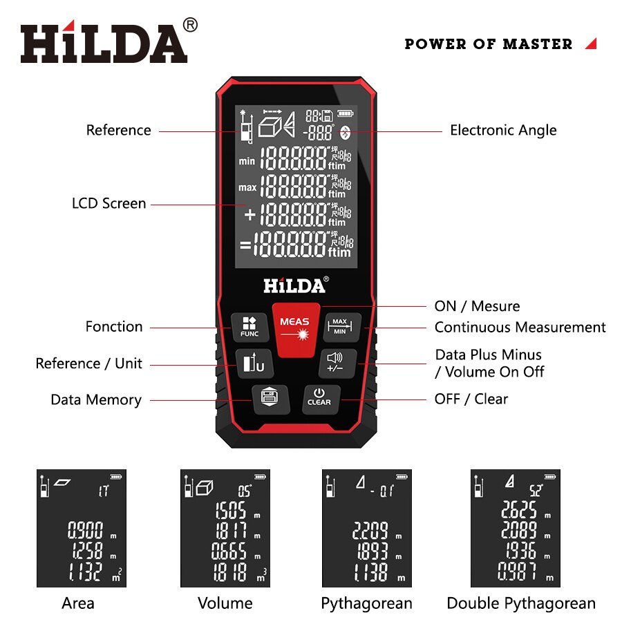 HILDA Laser Distance 50M/100M/ - Industrial Laser Tape Measure reseña y precio