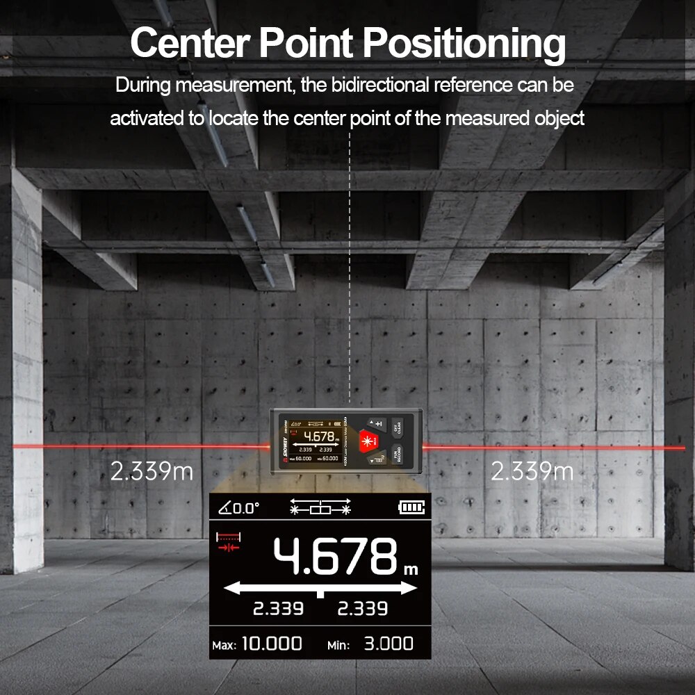 SNDWAY Dual Laser Distance Met - Industrial Laser Tape Measure reseña y precio