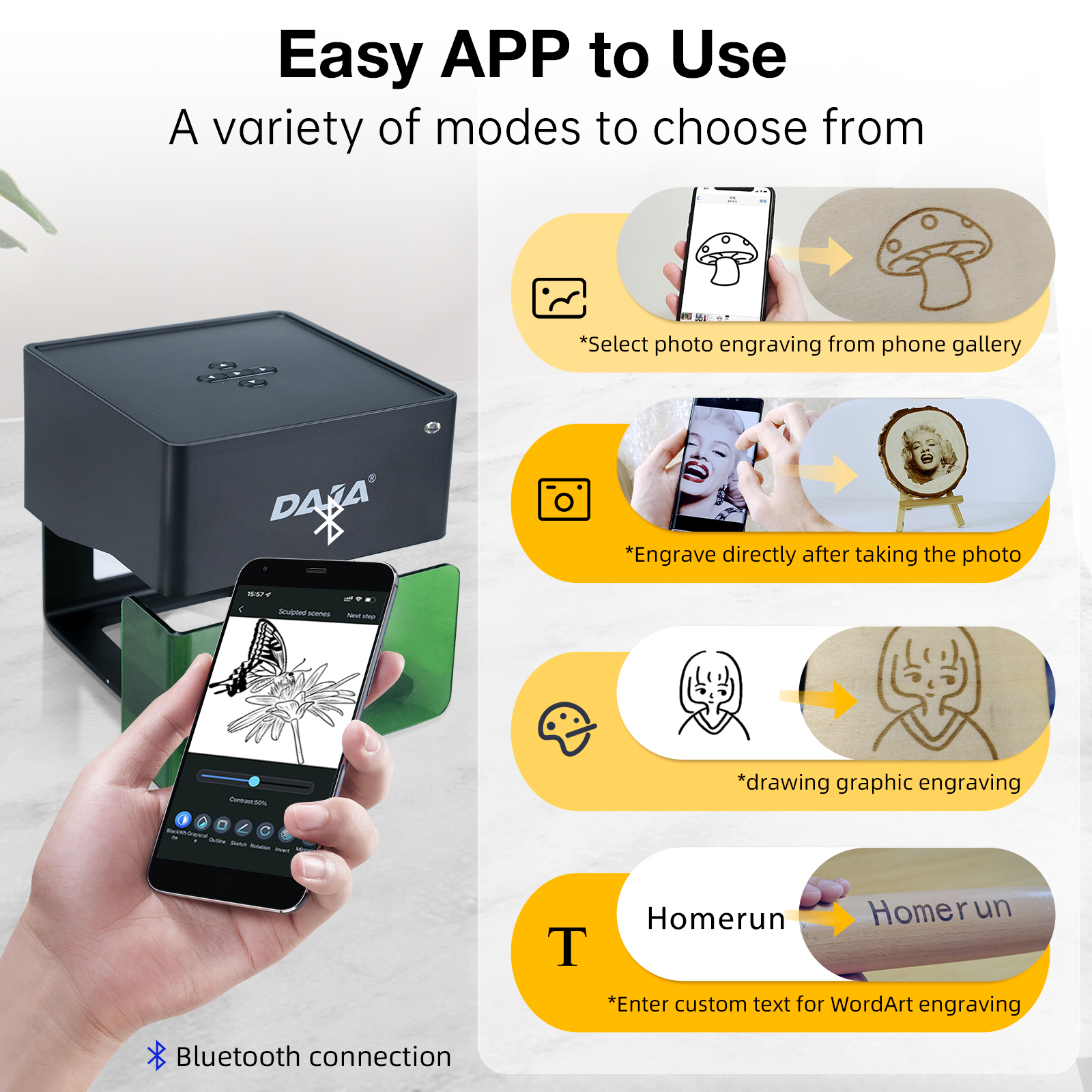 DAJA DJ6 Mini Portable Laser E - Laser Marking Machine reseña y precio