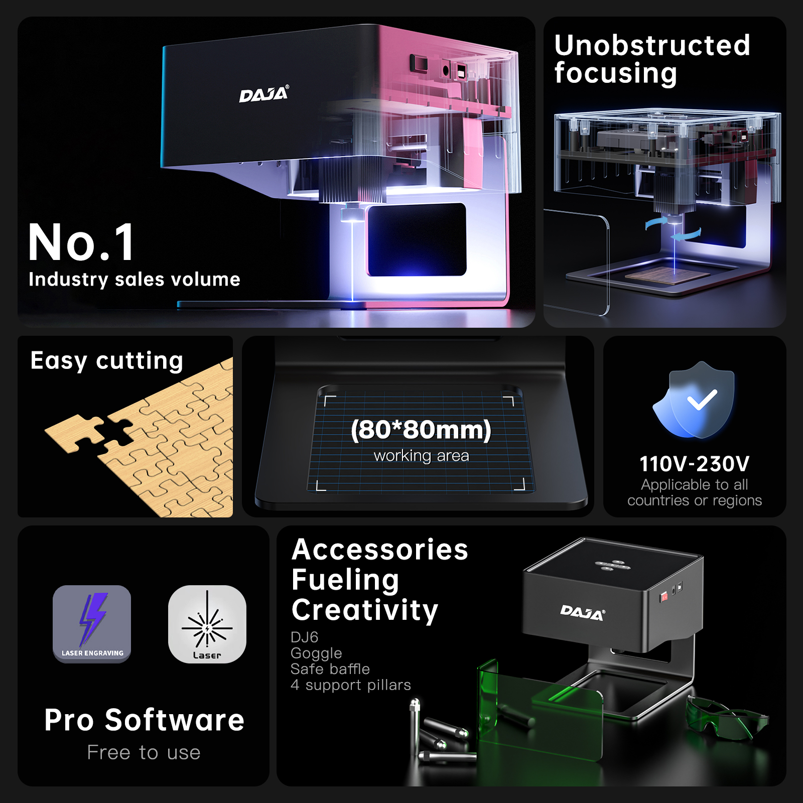 DAJA DJ6 Mini Portable Laser E - Laser Marking Machine reseña y precio
