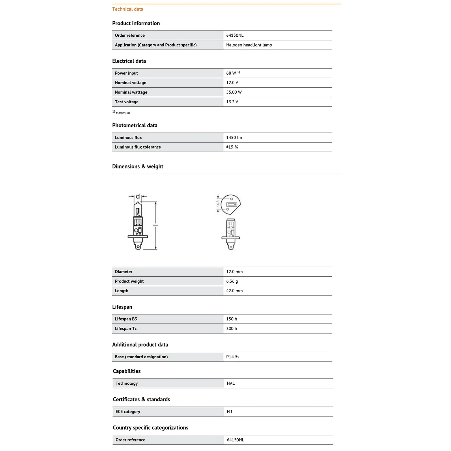 OSRAM Night Breaker Laser H1 H - Industrial Laser Beam reseña y precio